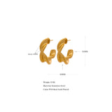 Thick Golden Stainless Steel Hoop Earrings