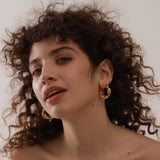Thick Golden Stainless Steel Hoop Earrings