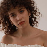 Geometric Hoop Earrings Stainless Steel Golden Oval Ear Jewel