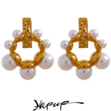 Vintage Geometric Stainless Steel Earrings Stylish Jewelry Gift