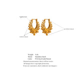 Vintage Stainless Steel Round Hoop Earrings Retro Attractive Jewelry