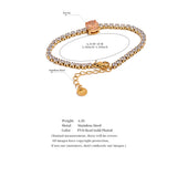Waterproof CZ Bling Chain Bracelet Bangle Stainless Steel Jewelry