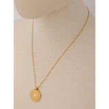 Waterproof Moon Pendant Necklace Stainless Steel Short Chain Charm Jewelry