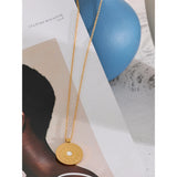 Waterproof Moon Pendant Necklace Stainless Steel Short Chain Charm Jewelry