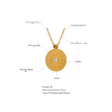 Waterproof Moon Pendant Necklace Stainless Steel Short Chain Charm Jewelry