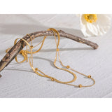 Stylish Waterproof Double Layer Chain Necklace