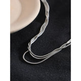 Waterproof Stainless Steel Overlay Long Chain Necklace 18K Plated Jewelry