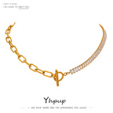 Waterproof Stainless Steel Chain Zirconia Necklace