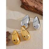 Waterproof Stainless Steel Water Drop Stud Earrings