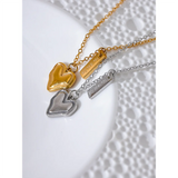 Waterproof Heart Necklace Pendant Romantic Jewelry