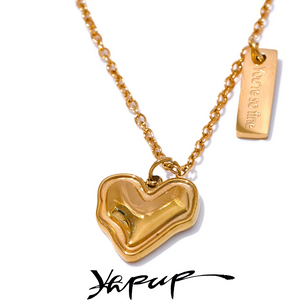 Waterproof Heart Necklace Pendant Romantic Jewelry