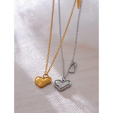Waterproof Heart Necklace Pendant Romantic Jewelry