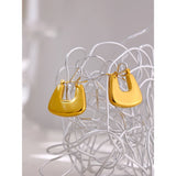 Stainless Steel Statement Geometric Earrings Chunky Unusual Party Gift