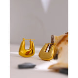 Stainless Steel Statement Geometric Earrings Chunky Unusual Party Gift