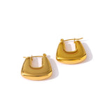 Stainless Steel Statement Geometric Earrings Chunky Unusual Party Gift