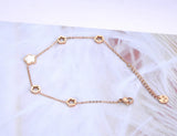 Stainless Steel Shell Flower Charm Bracelet for Women YB19056
