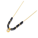Crystal Charm Pendant Necklace Stainless Steel CZ Choker YN22097