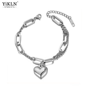 Bohemia Heart Charm Chain Bracelet YB20090