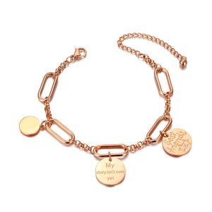 Bohemia Stainless Steel Charm Bracelet for Women Girls YB20029