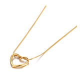 Heart Pendant Necklace 18K Plated Stainless Steel Chain Necklace