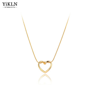 Heart Pendant Necklace 18K Plated Stainless Steel Chain Necklace