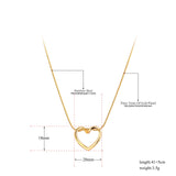 Heart Pendant Necklace 18K Plated Stainless Steel Chain Necklace