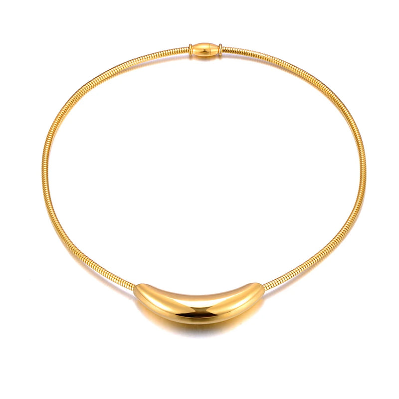 Geometric Choker Necklace 18K Plated YN23075