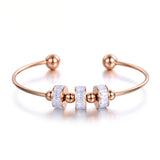 Romantic CZ Cuff Bangle Bracelet YB18191