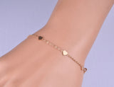 Rose Link Chain Hearts Charm Bracelet Sweety Style Gift YB18183