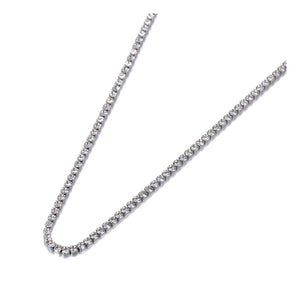Sparkling CZ Crystal Charm Necklace Women Girls Stainless Steel Bohemia Pendant