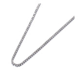 Sparkling CZ Crystal Charm Necklace Women Girls Stainless Steel Bohemia Pendant