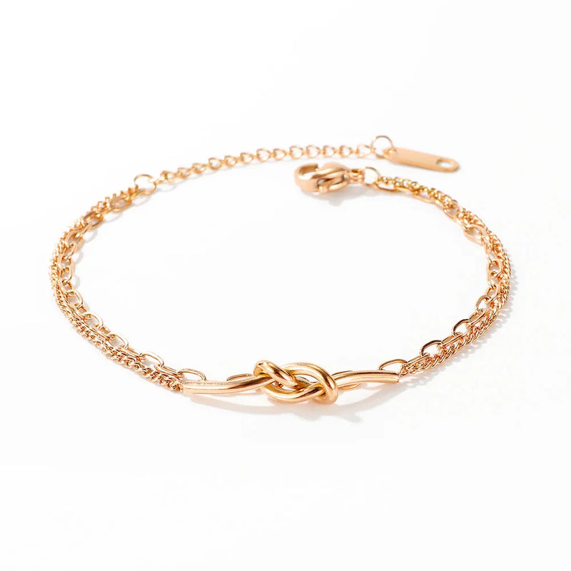 Bohemia Beach Bracelets for Women Double Knotted Charm Bracelet