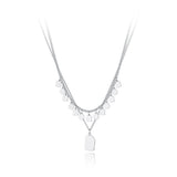 Bohemia Stainless Steel Double-layer Chain Choker Necklace