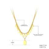 Bohemia Stainless Steel Double-layer Chain Choker Necklace