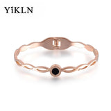 Cross Vine Roman Numeral Love Charm Bangle YB17020