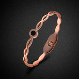 Cross Vine Roman Numeral Love Charm Bangle YB17020
