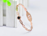 Cross Vine Roman Numeral Love Charm Bangle YB17020