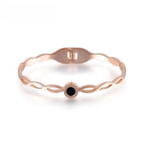 Cross Vine Roman Numeral Love Charm Bangle YB17020