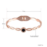 Cross Vine Roman Numeral Love Charm Bangle YB17020