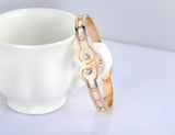Stainless Steel Rhinestone Bangles Charm Bracelet YB18069