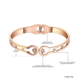 Stainless Steel Rhinestone Bangles Charm Bracelet YB18069