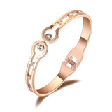 Stainless Steel Rhinestone Bangles Charm Bracelet YB18069