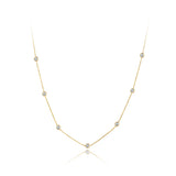 Colorful CZ Crystal Choker Necklace Bohemia Pendant Chain Women YN22092