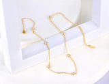 Colorful CZ Crystal Choker Necklace Bohemia Pendant Chain Women YN22092