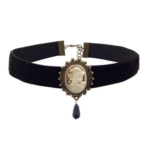 Rose Choker Necklace Gothic Party Jewelry Vintage Statement