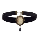 Rose Choker Necklace Gothic Party Jewelry Vintage Statement