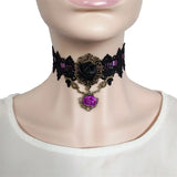 Vintage Lace Choker Necklace Pendant for Women Party Jewelry