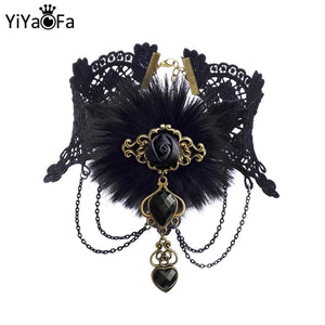 Gothic Lace Necklace & Pendant Women Choker False Collar GN-130
