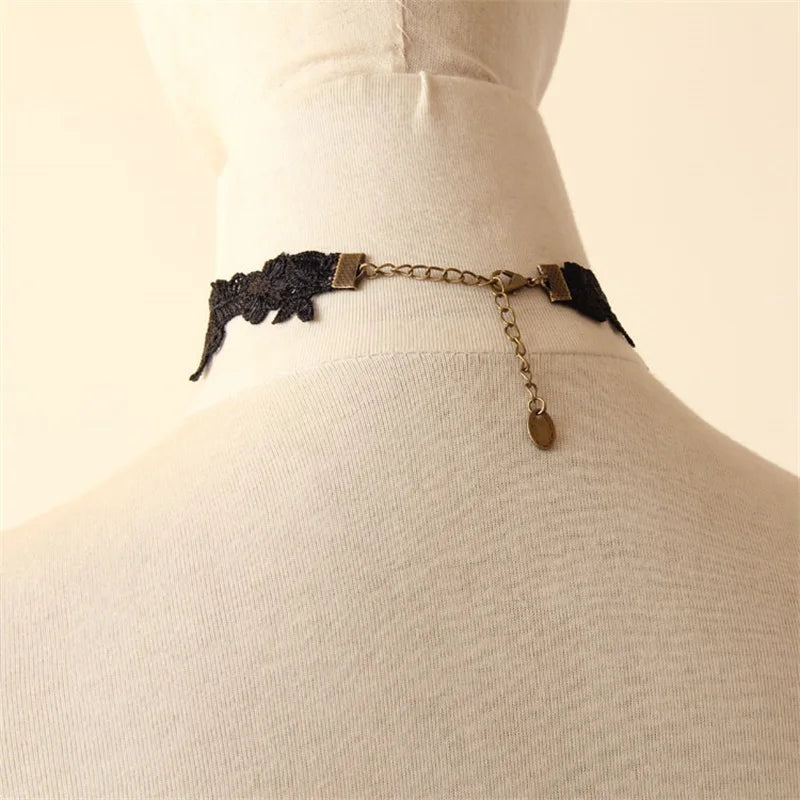 Vintage Lace Necklace Pendant Gothic Jewelry Women Accessories Choker