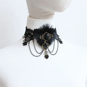 Gothic Lace Necklace & Pendant Women Choker False Collar GN-130